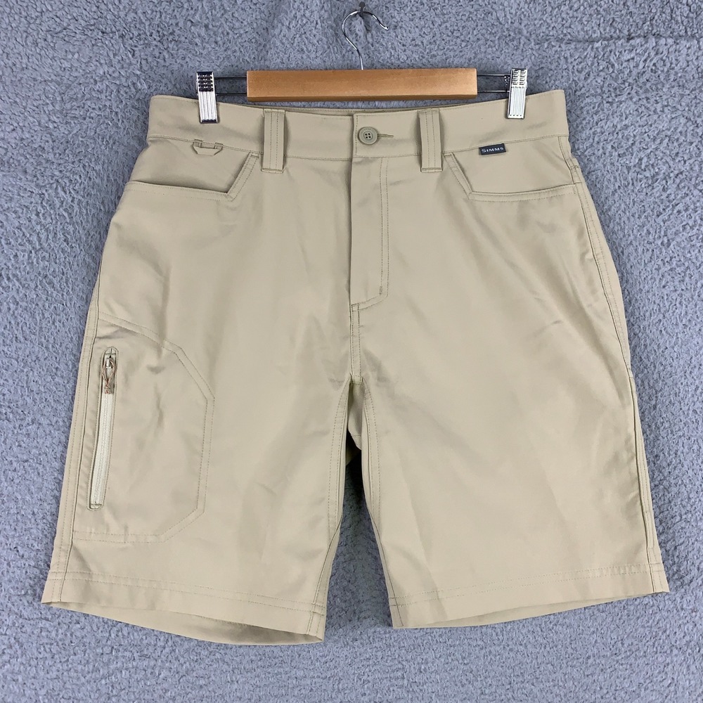 Simms Guide Shorts Mens 32 Tan Fishing Outdoor Technical Quick Dry Performance